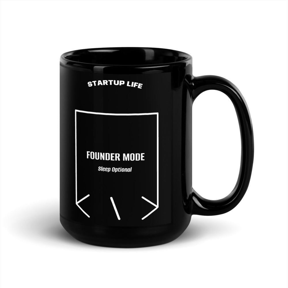 Founder Mode — Black White back mockup (15 oz)
