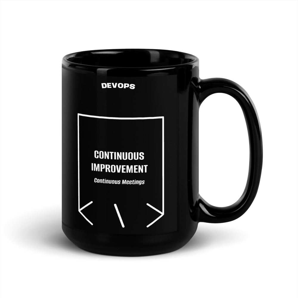 Continuous Improvement — Black White back mockup (15 oz)