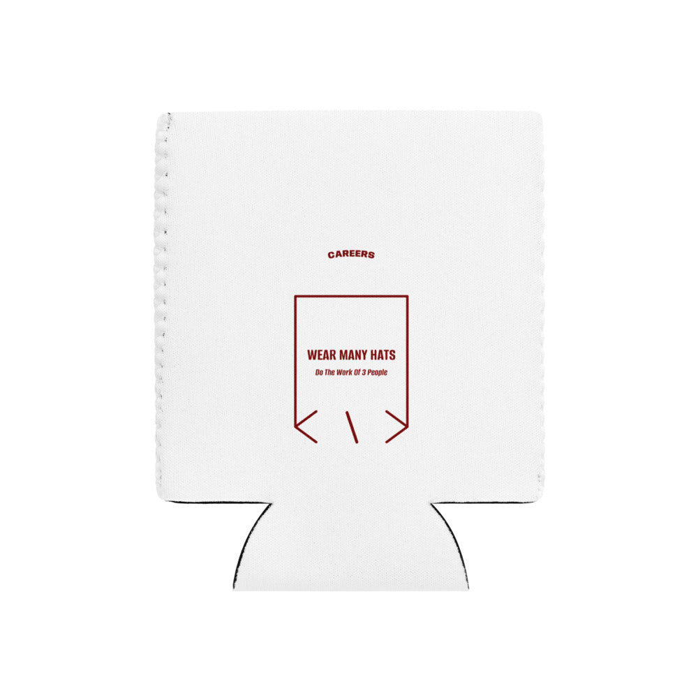 Wear Many Hats — White Maroon back mockup