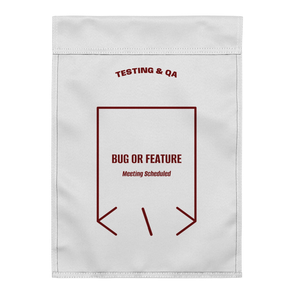 Bug Or Feature — White Maroon back mockup