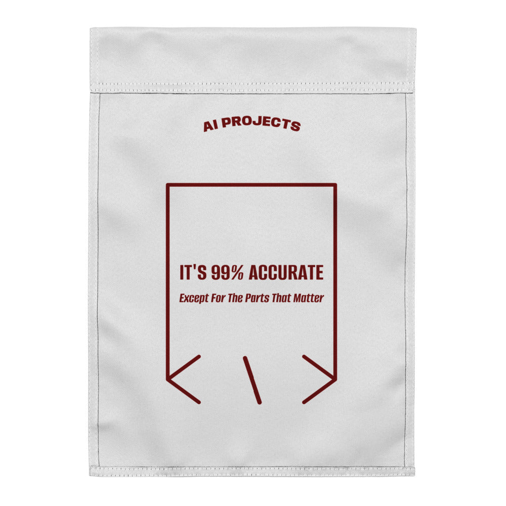 It's 99% Accurate — White Maroon back mockup