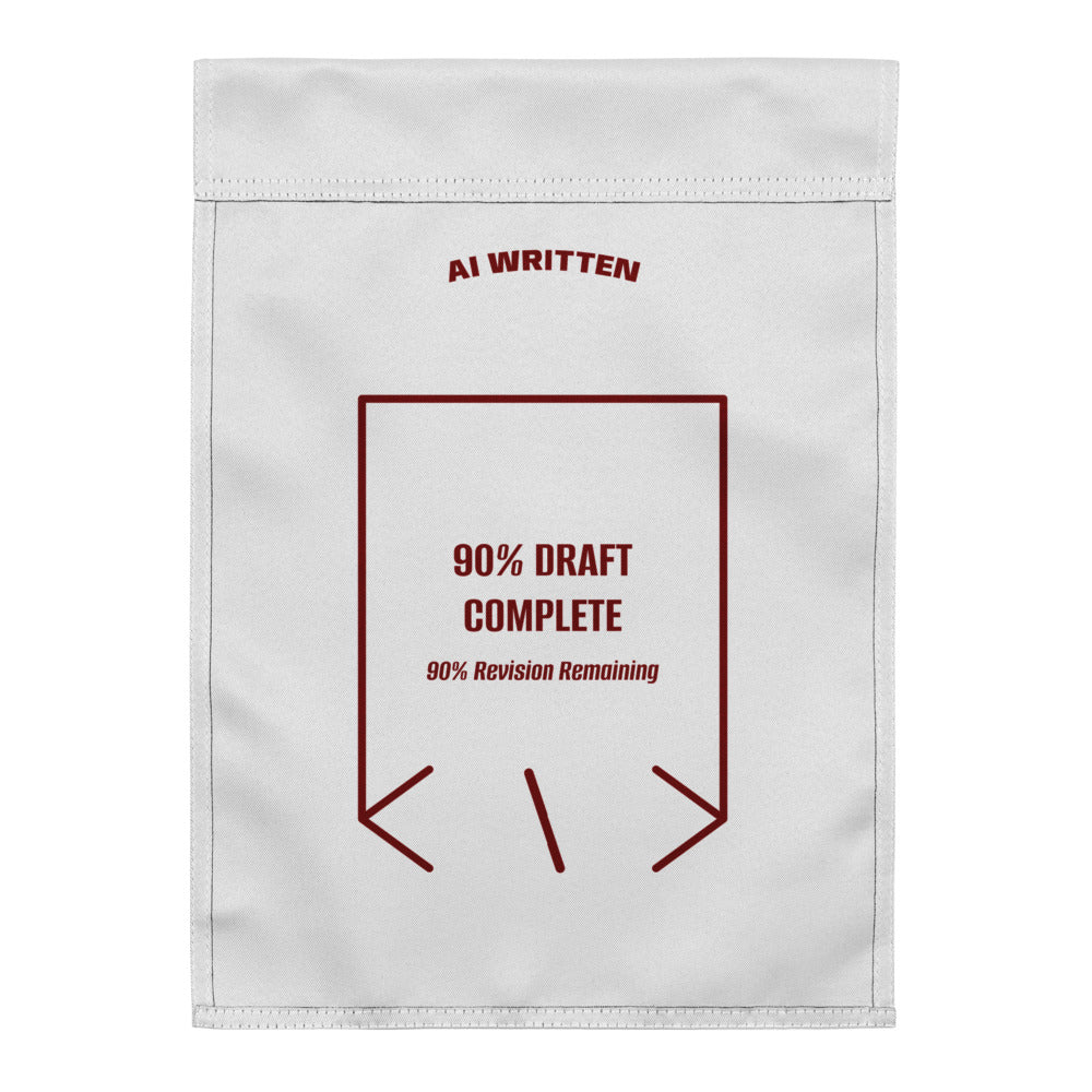 90% Draft Complete — White Maroon back mockup