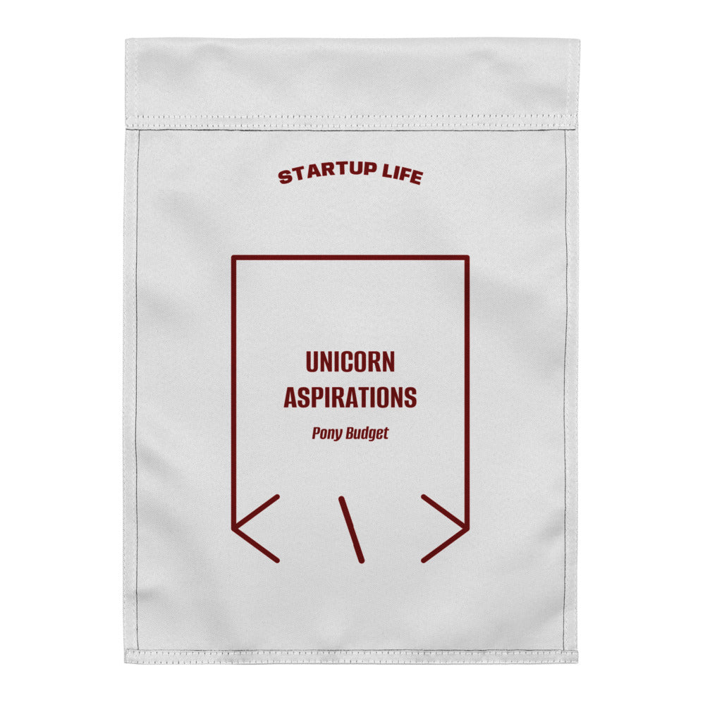 Unicorn Aspirations — White Maroon back mockup