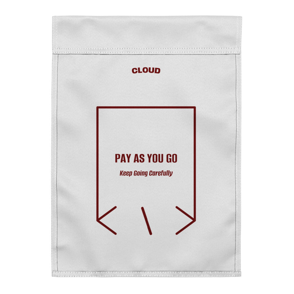 Pay As You Go — White Maroon back mockup