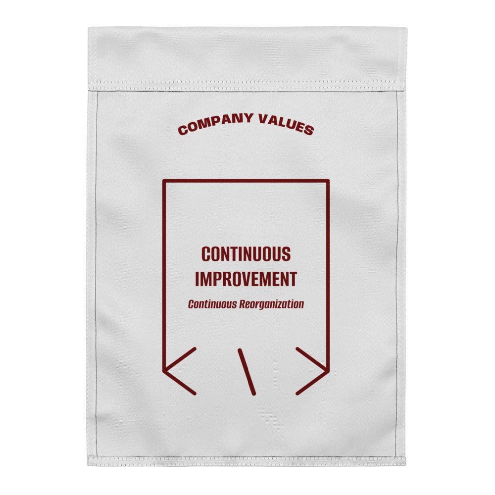Continuous Improvement — White Maroon back mockup