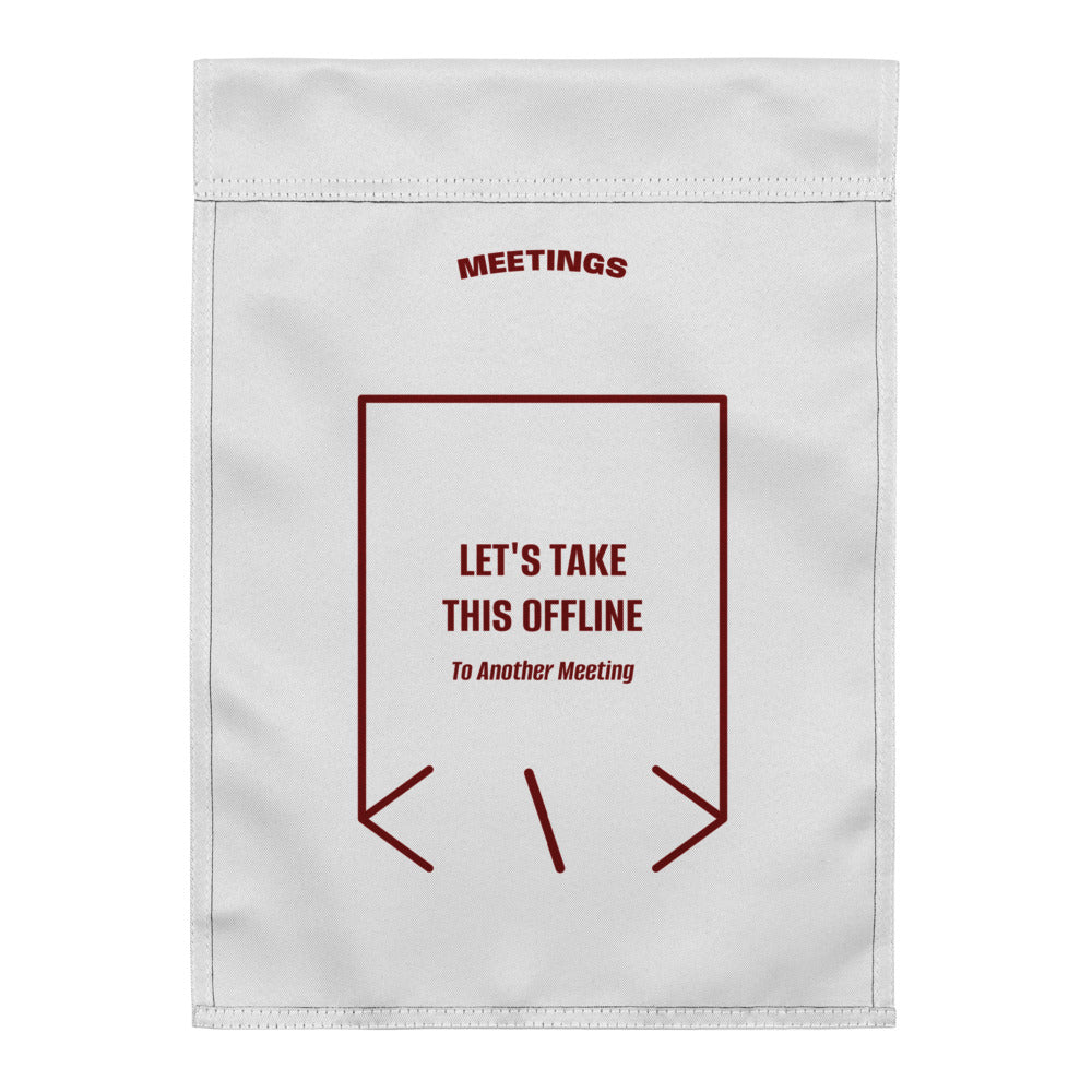 Let's Take This Offline — White Maroon back mockup