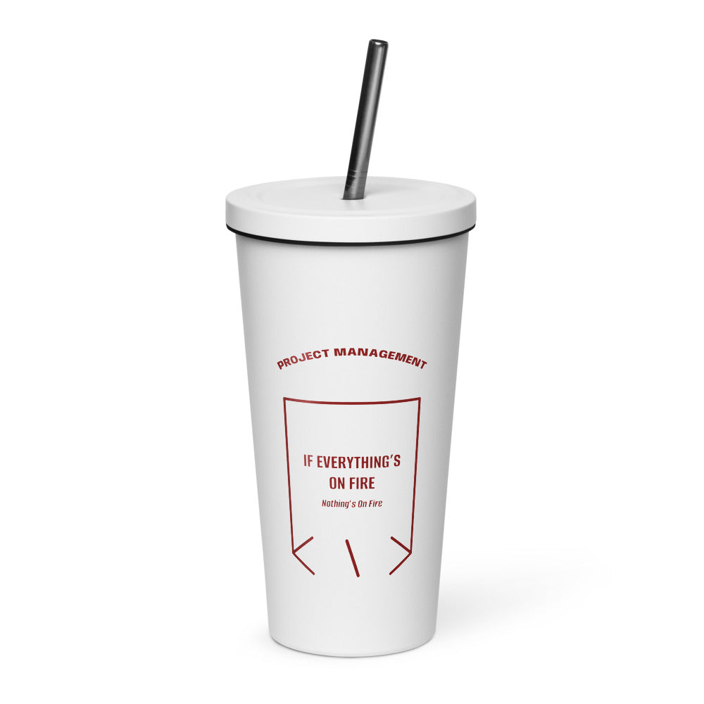 If Everything’s On Fire — White Maroon back mockup (20 oz)