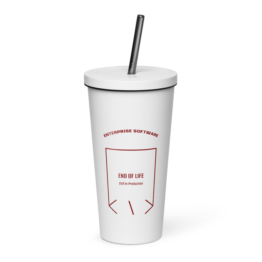 End Of Life — White Maroon back mockup (20 oz)