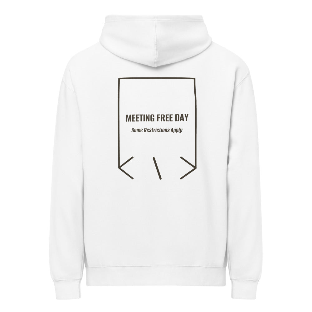 Meeting Free Day — White Vintage Black back mockup
