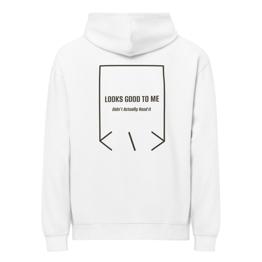 Looks Good To Me — White Vintage Black back mockup