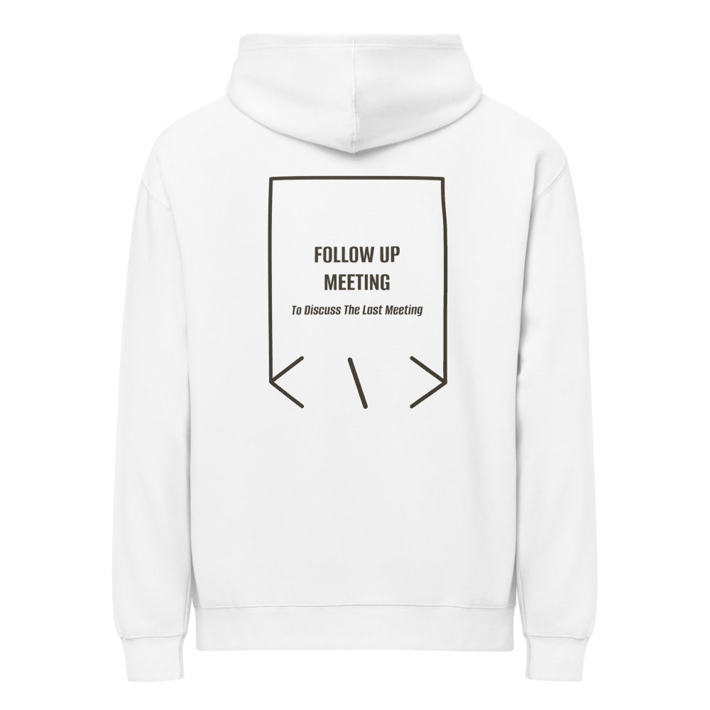 Follow Up Meeting — White Vintage Black back mockup