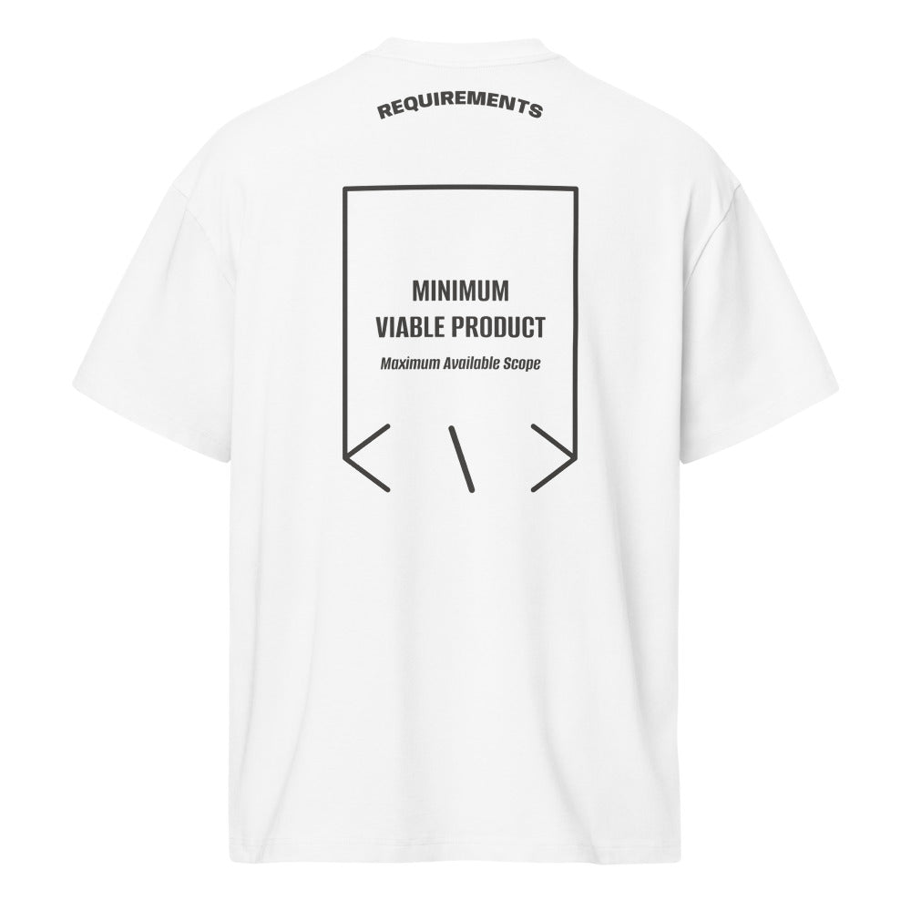 Minimum Viable Product — White Vintage Black back mockup