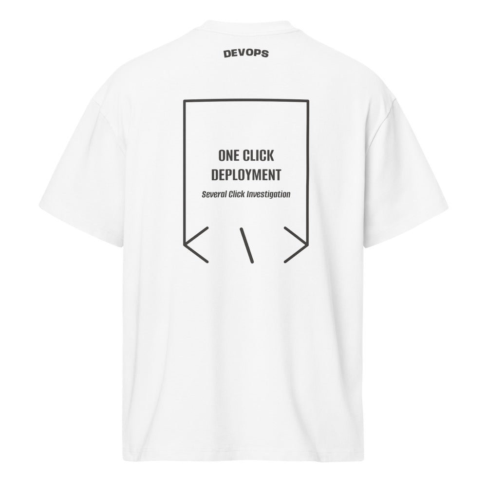 One Click Deployment — White Vintage Black back mockup