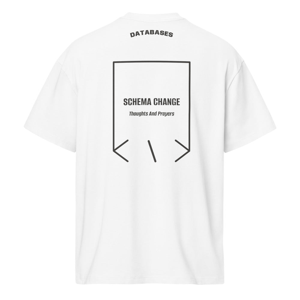 Schema Change — White Vintage Black back mockup