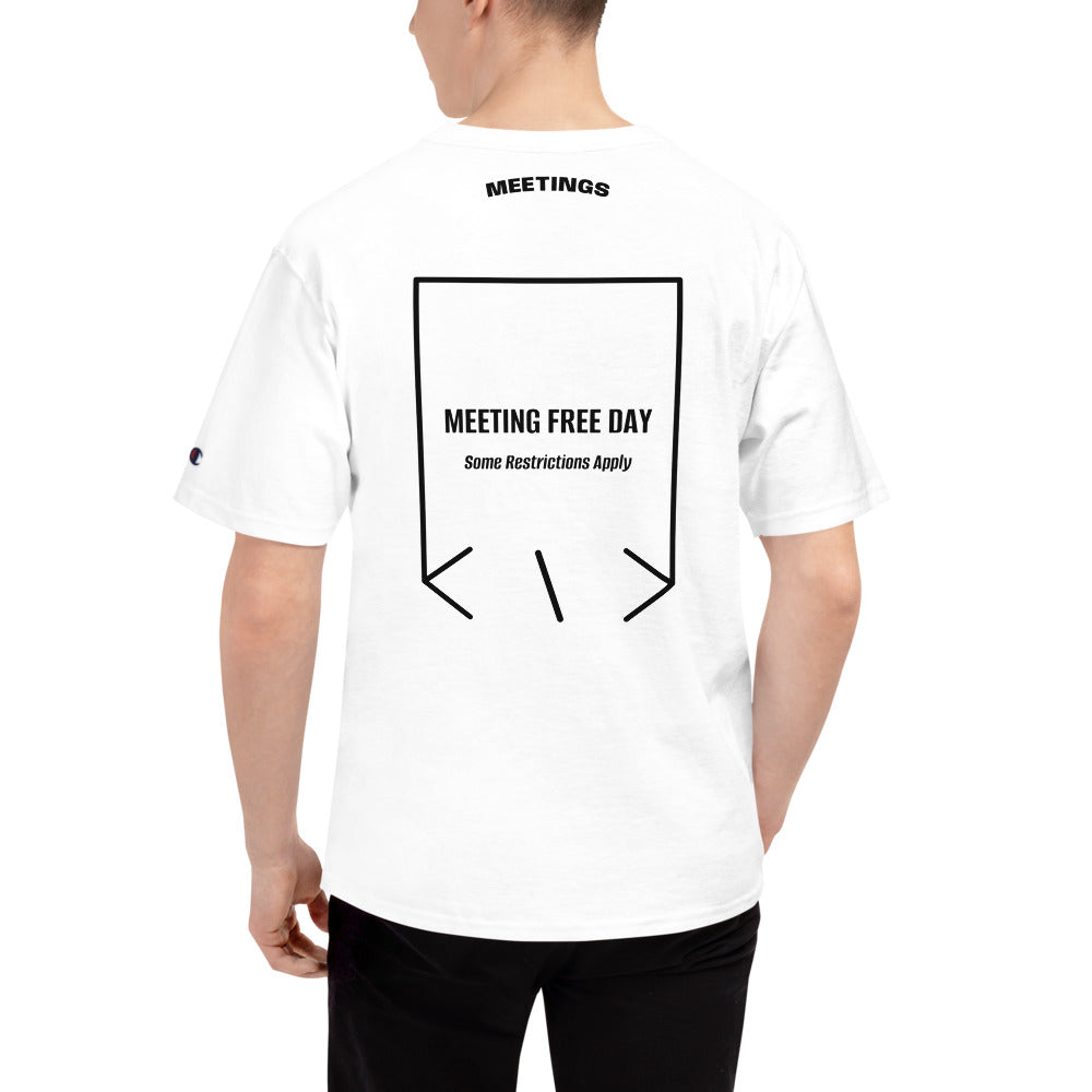 Meeting Free Day — White Black back mockup