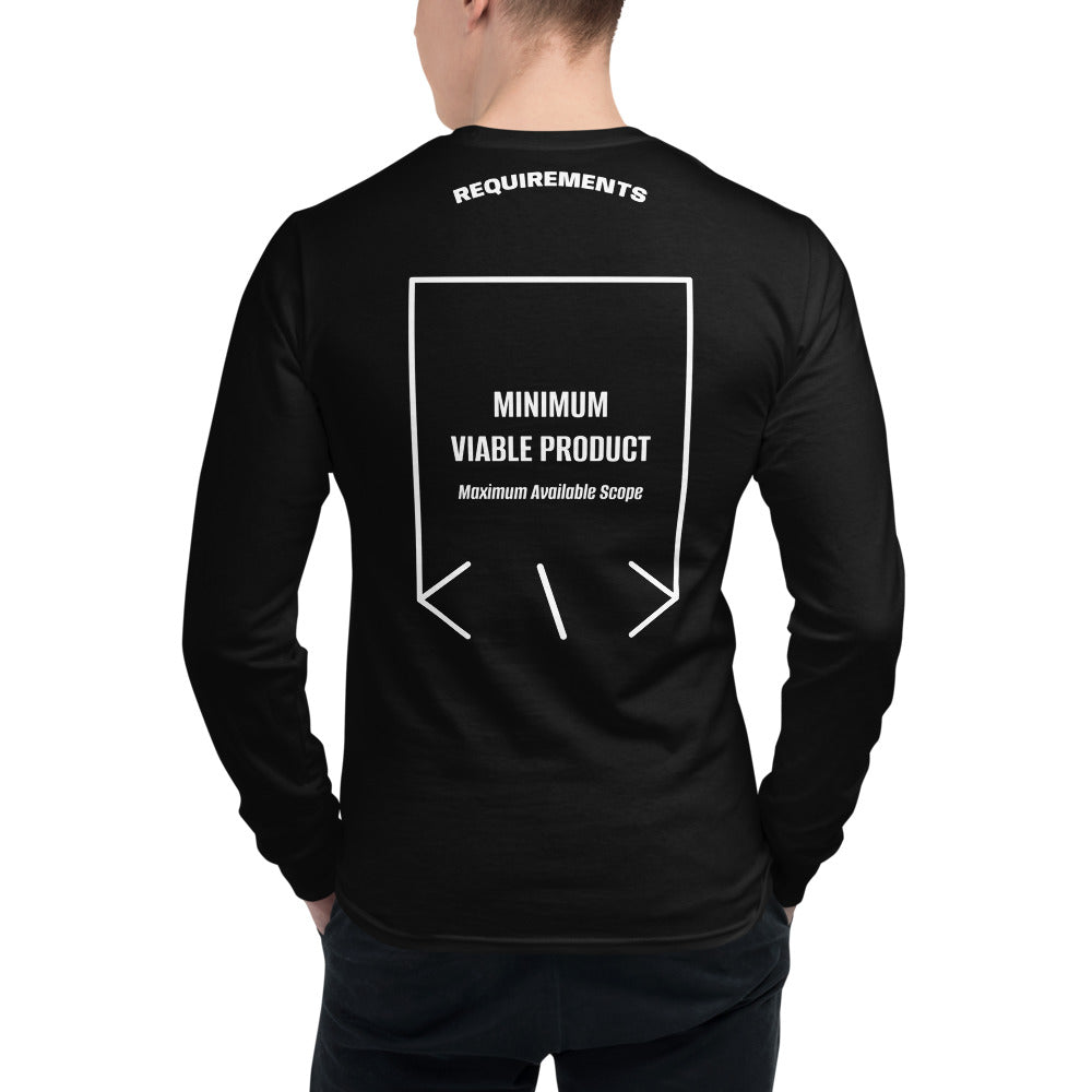 Minimum Viable Product — Black White back mockup