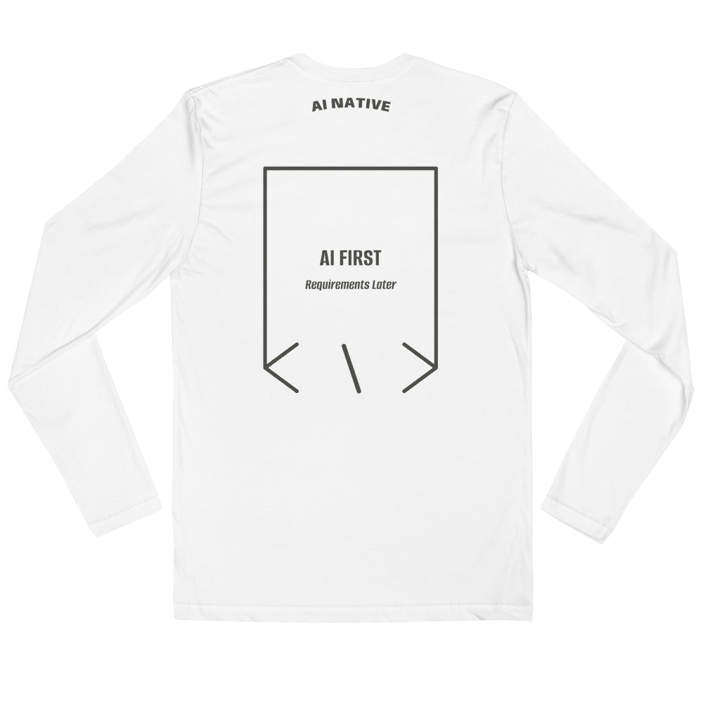 AI First — White Heavy Metal back mockup
