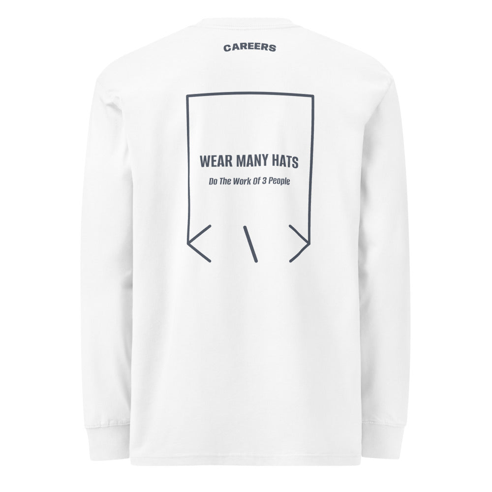 Wear Many Hats — White Harbor Blue back mockup