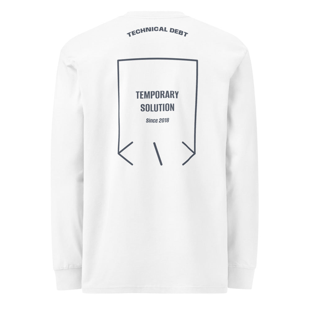Temporary Solution — White Harbor Blue back mockup