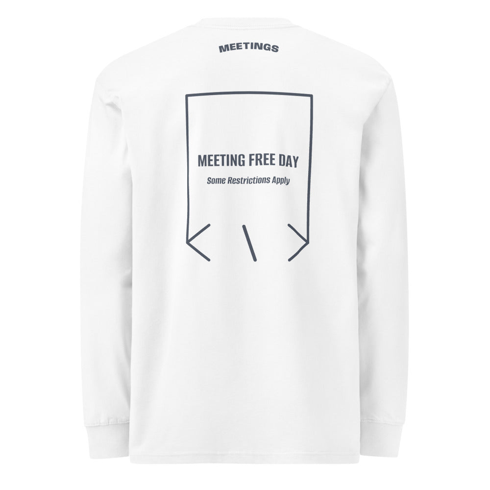Meeting Free Day — White Harbor Blue back mockup