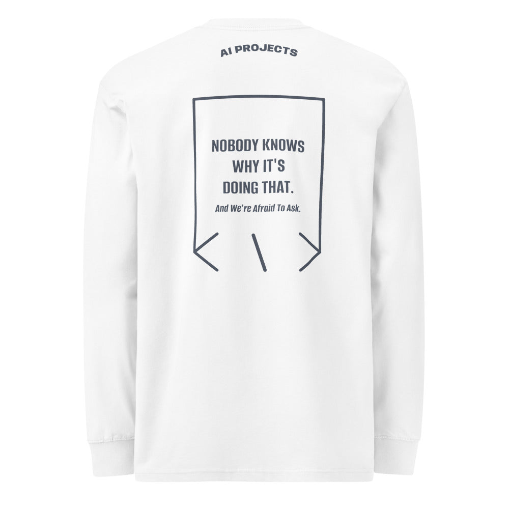 Nobody Knows Why It's Doing That. — White Harbor Blue back mockup