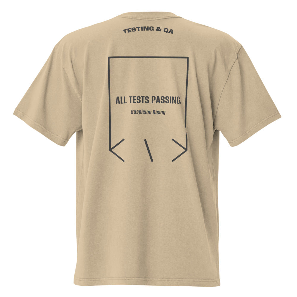 All Tests Passing — Faded Khaki Faded Black back mockup