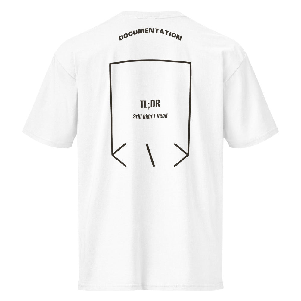 TL;DR — White Vintage Black back mockup