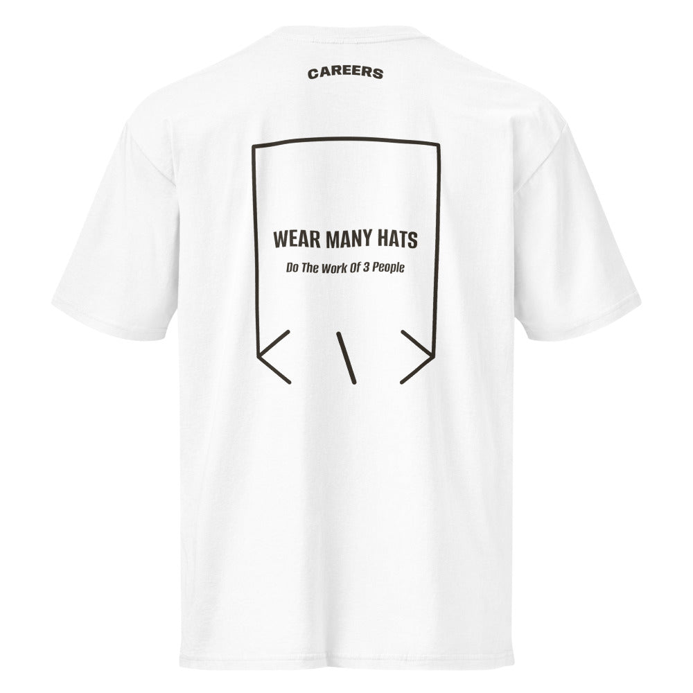 Wear Many Hats — White Vintage Black back mockup