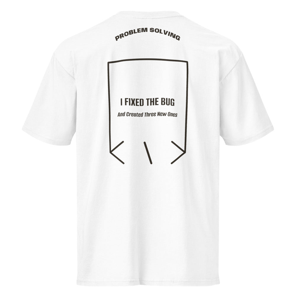 I Fixed The Bug — White Vintage Black back mockup