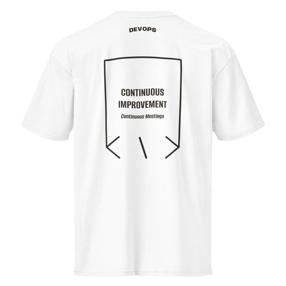 Continuous Improvement — White Vintage Black back mockup