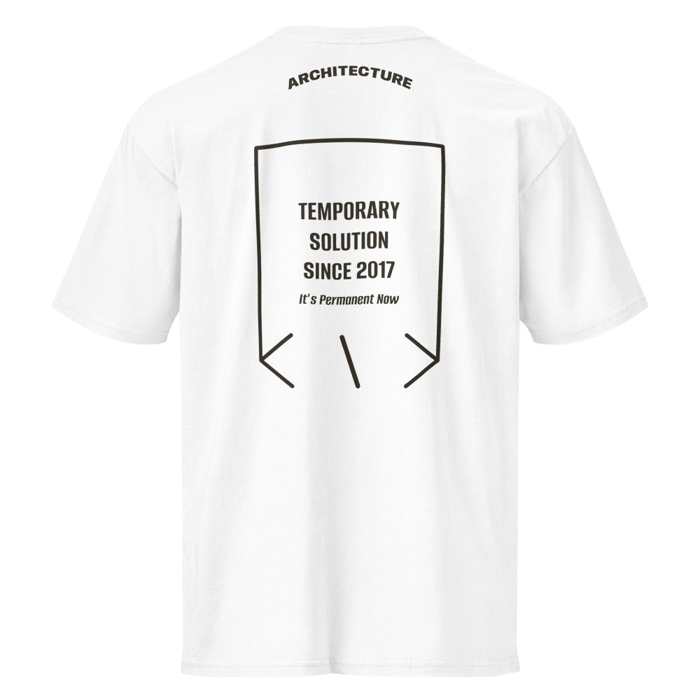 Temporary Solution Since 2017 — White Vintage Black back mockup