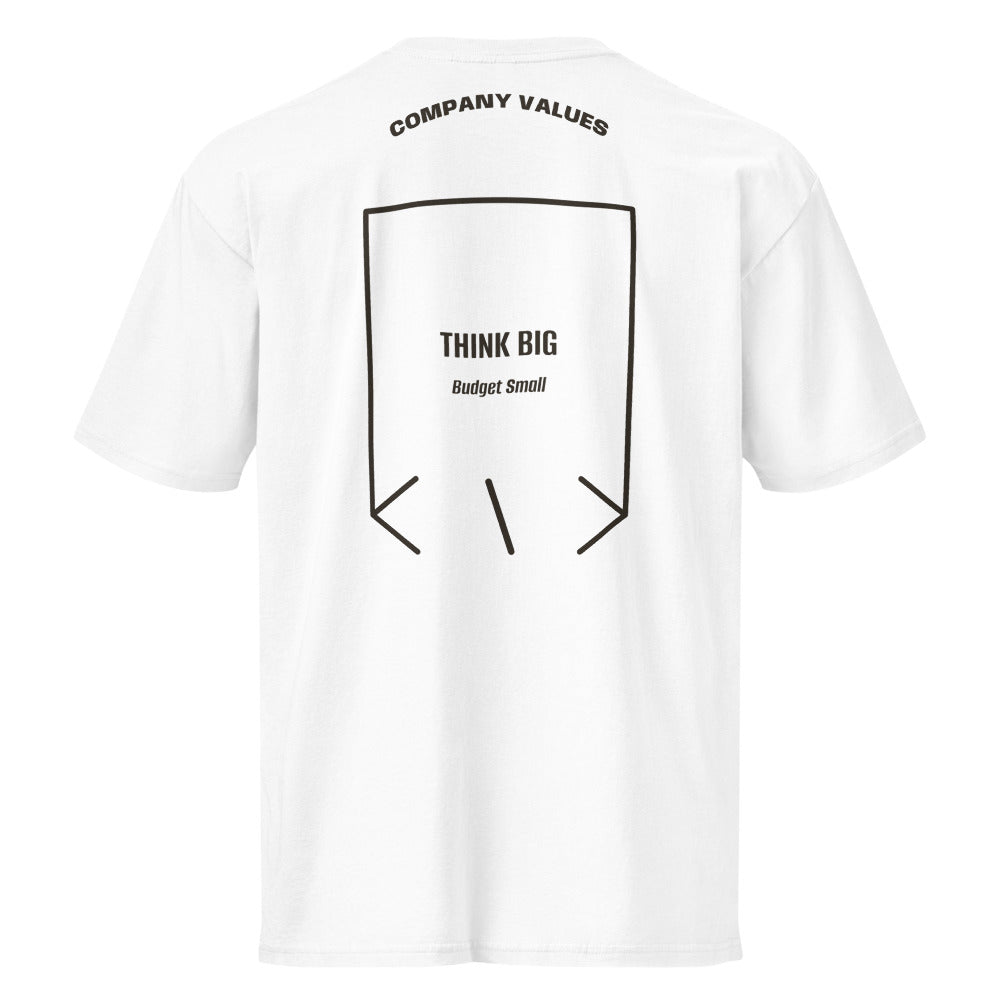 Think Big — White Vintage Black back mockup