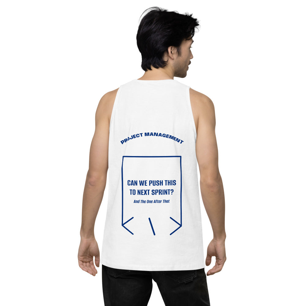 Can We Push This To Next Sprint? — White Team Royal back mockup