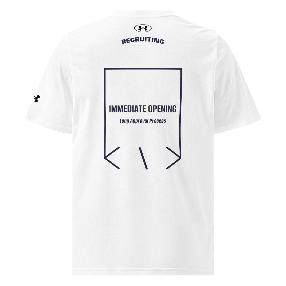 Immediate Opening — White Navy back mockup