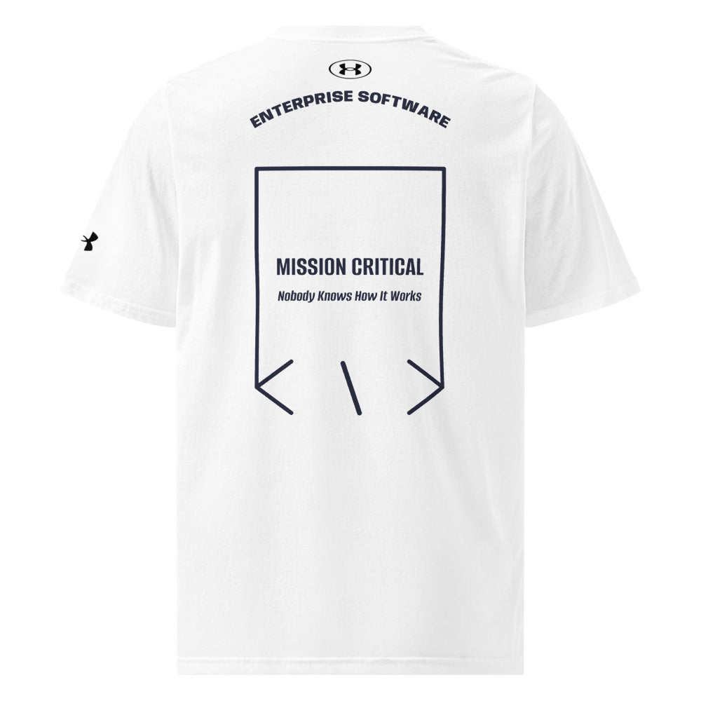 Mission Critical — White Navy back mockup