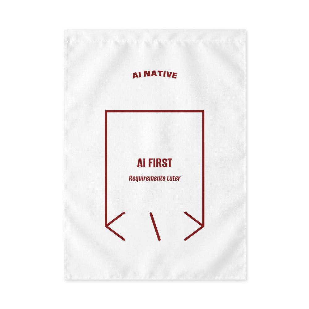 AI First — White Maroon back mockup
