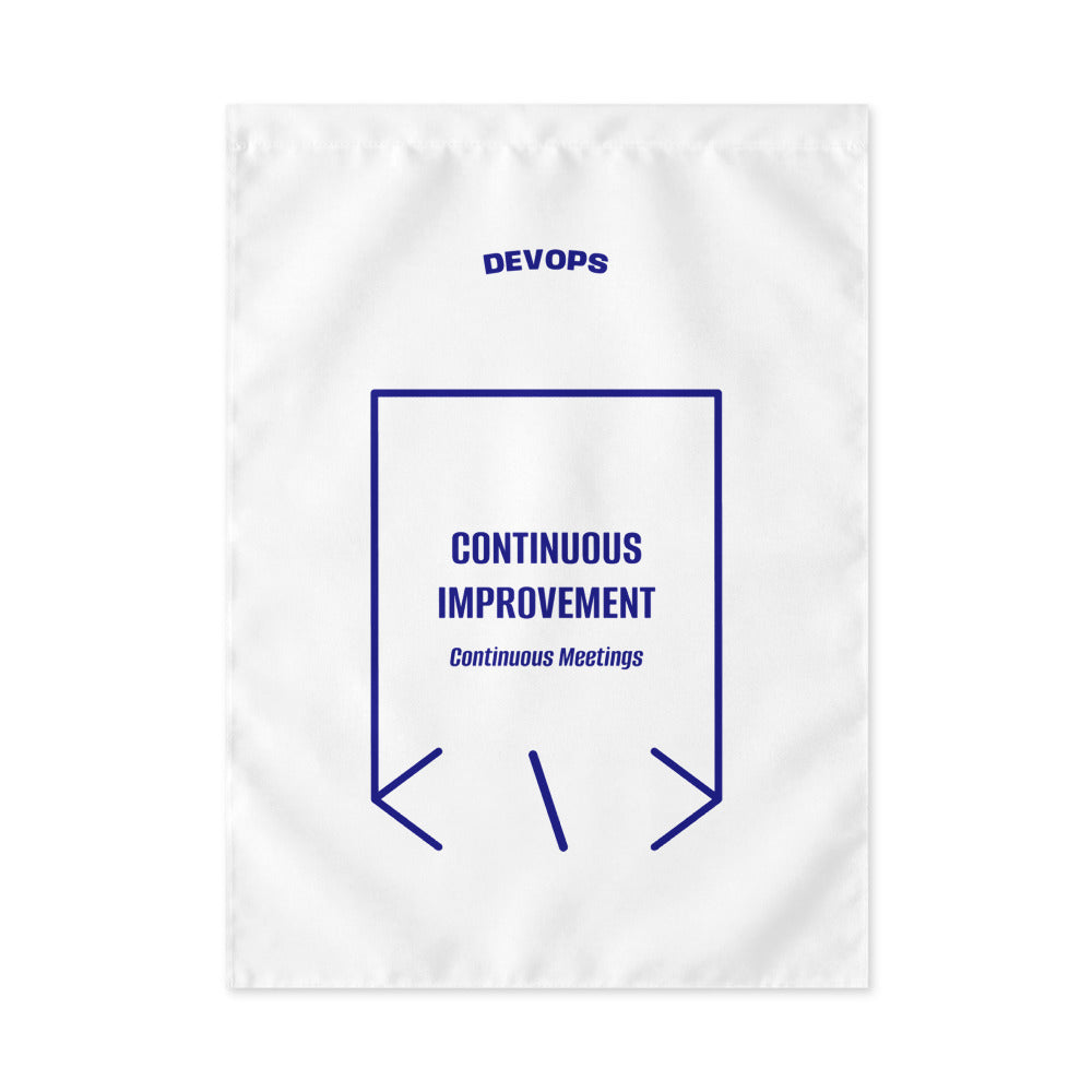 Continuous Improvement — White Navy back mockup
