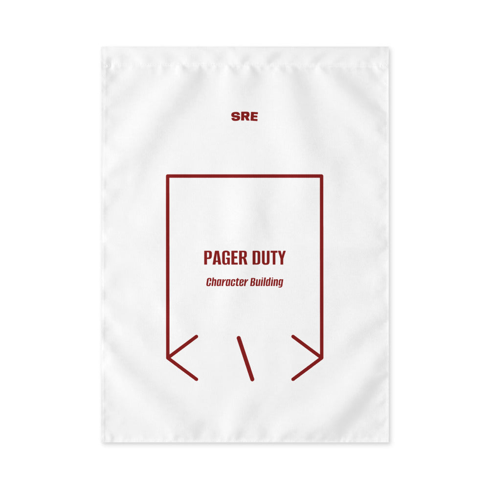 Pager Duty — White Maroon back mockup
