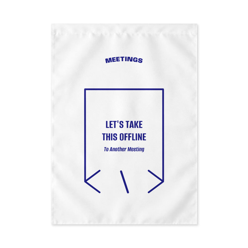 Let's Take This Offline — White Navy back mockup
