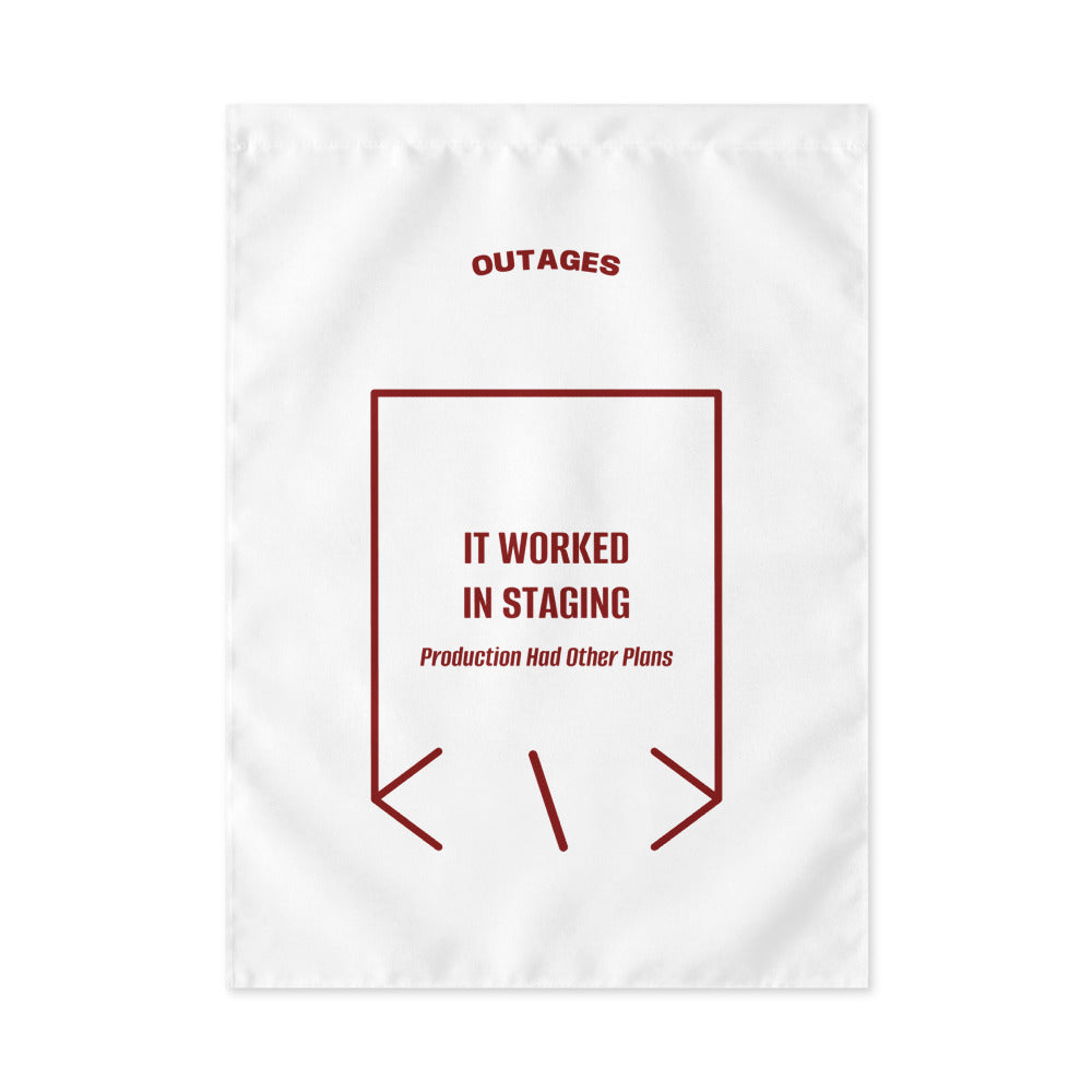 It Worked In Staging — White Maroon back mockup