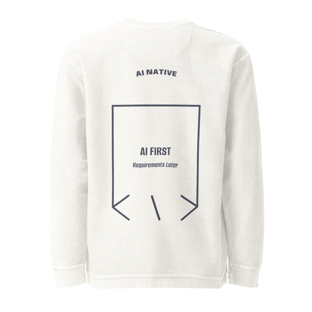AI First — Ivory Navy back mockup
