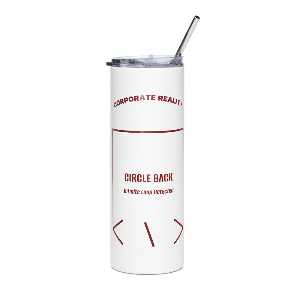 Circle Back — White Maroon back mockup (20 oz)