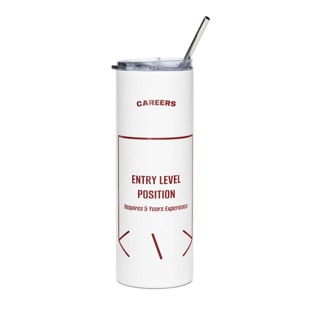 Entry Level Position — White Maroon back mockup (20 oz)