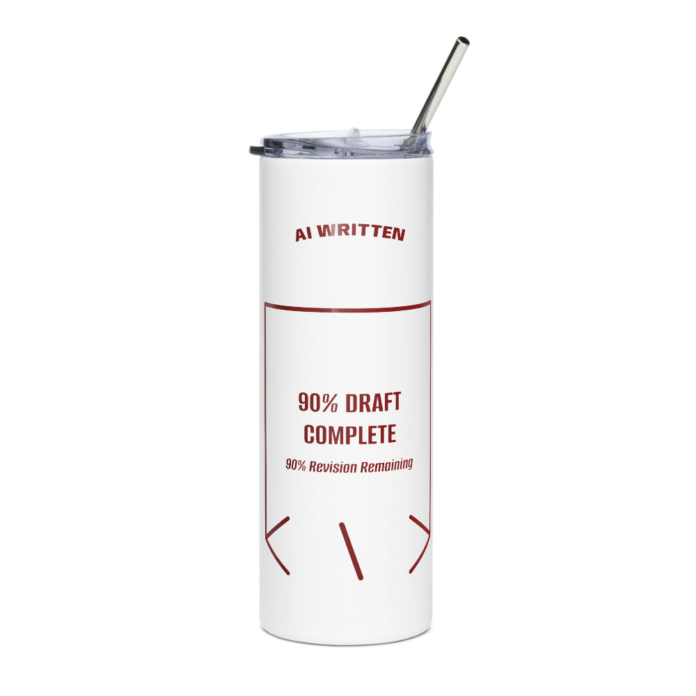 90% Draft Complete — White Maroon back mockup (20 oz)