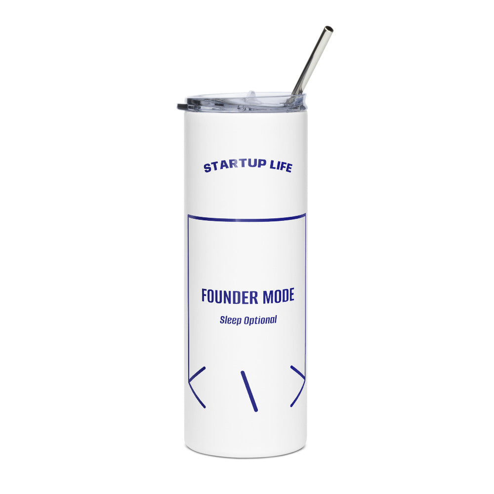 Founder Mode — White Navy back mockup (20 oz)