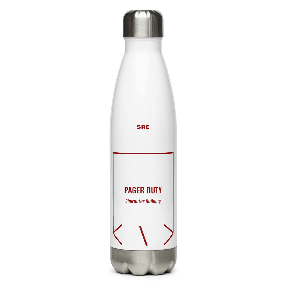 Pager Duty — White Maroon back mockup (17 oz)