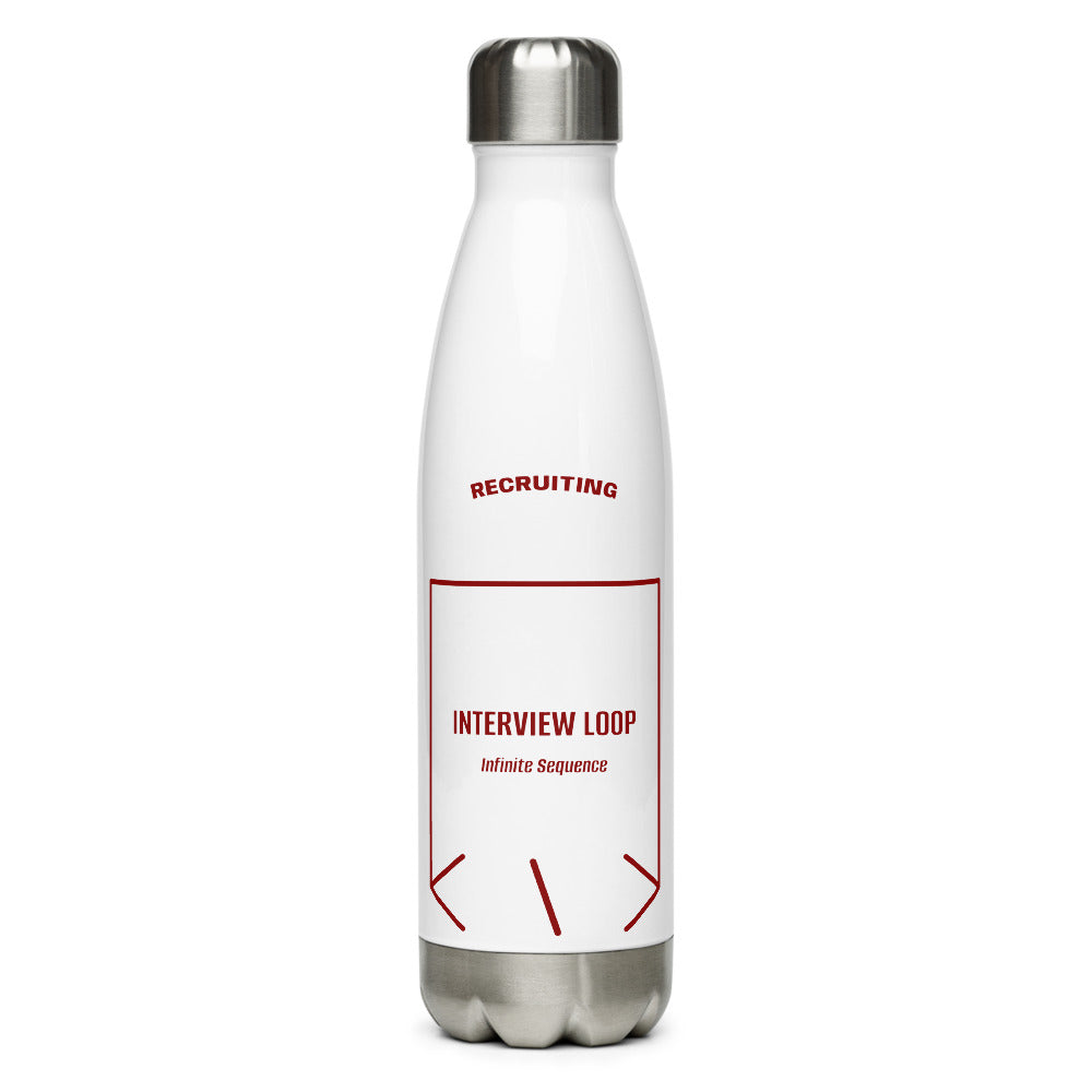 Interview Loop — White Maroon back mockup (17 oz)