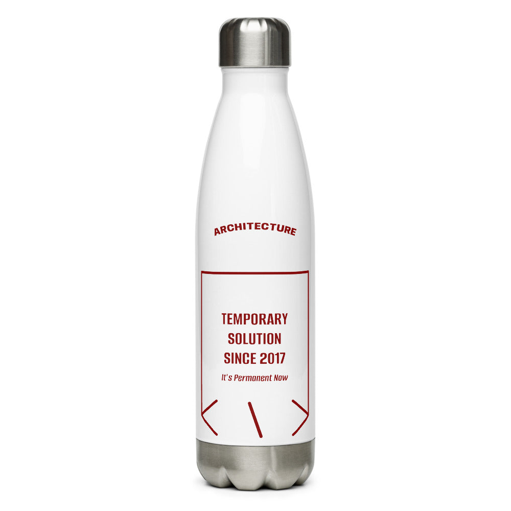 Temporary Solution Since 2017 — White Maroon back mockup (17 oz)
