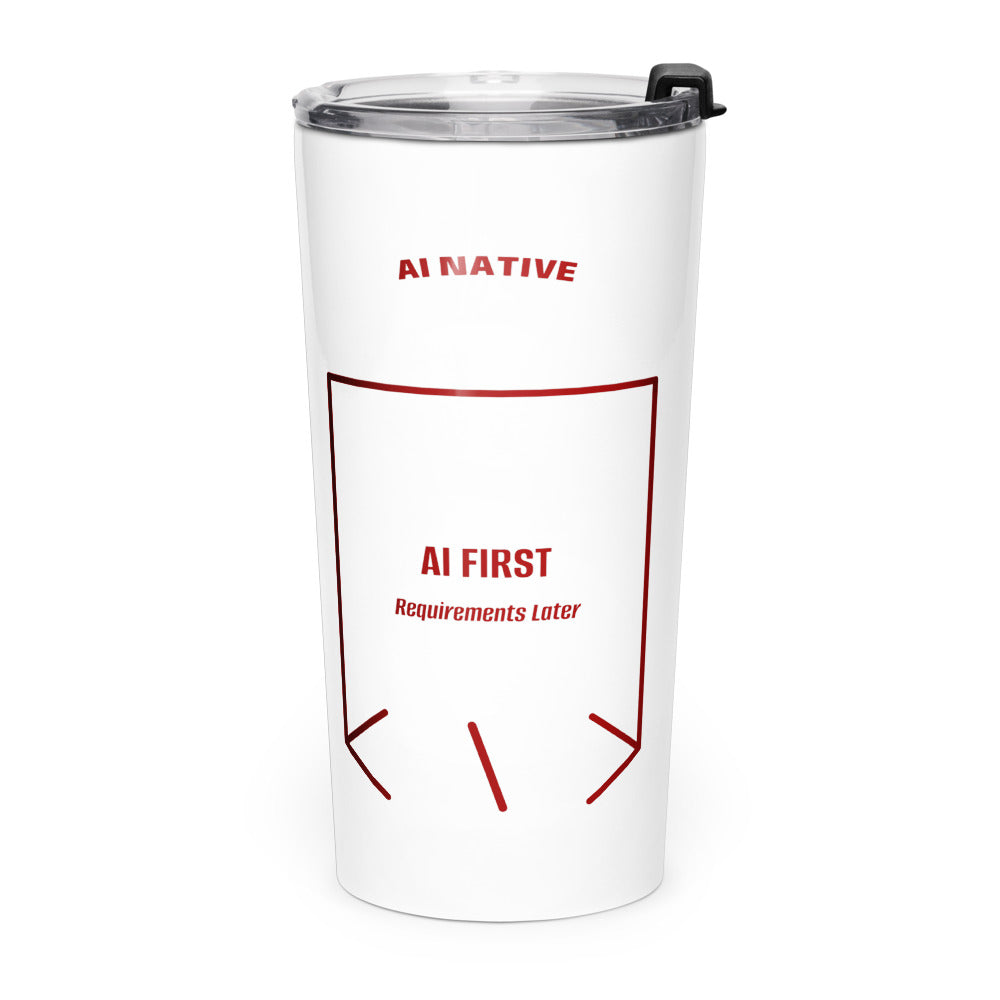 AI First — White Maroon back mockup (20oz)