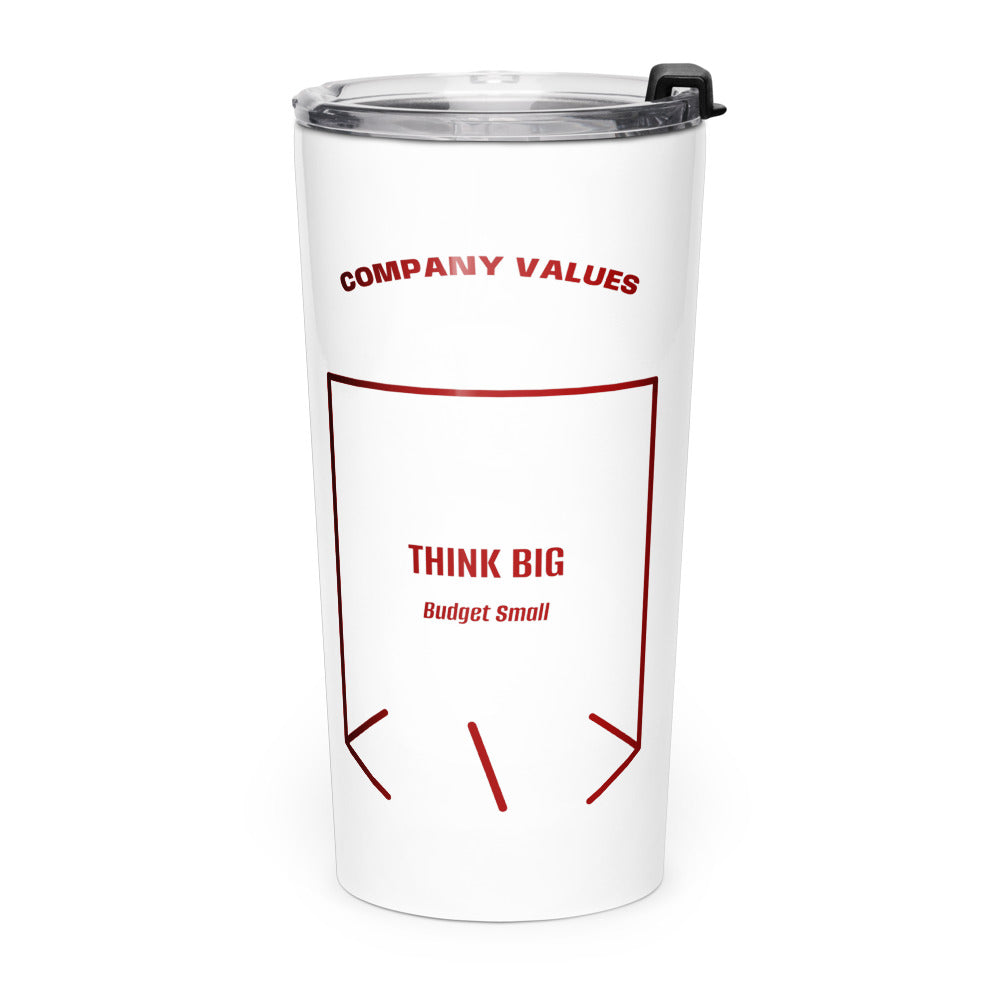 Think Big — White Maroon back mockup (20oz)